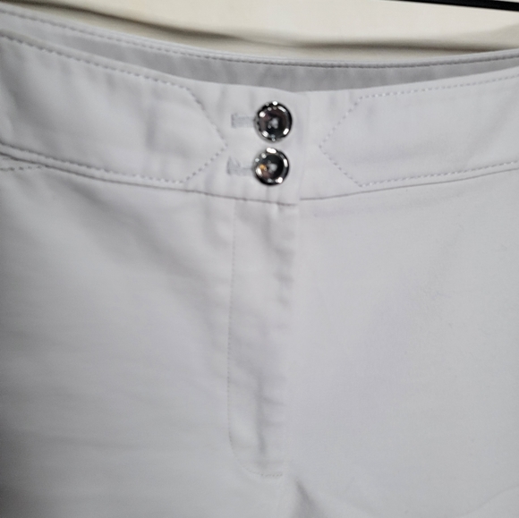 White House Black Market straight leg 14R light gray almost white pants NICE! - Picture 2 of 7